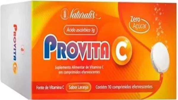 Imagem de Vitamina C Provita C 1000mg 10 Pastilhas Efervescentes Naturalis