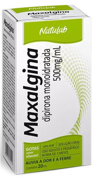 Mostrar detalhes para MAXALGINA gotas 500mg/ml 20ml Imagem de MAXALGINA gotas 500mg/ml 20ml