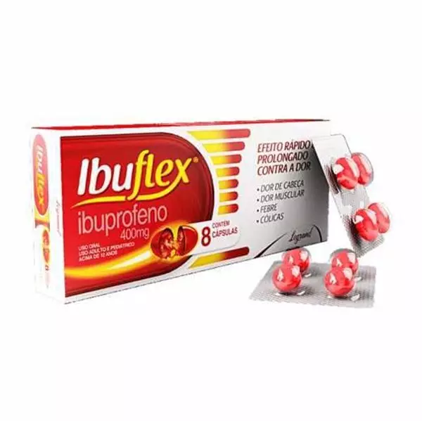 Imagem de IBUFLEX 400mg 8 Cápsulas Gel